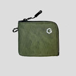 Hexa.Go olive green square wallet