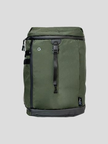 Water resistant 20L rover backpack for Brompton bikes in olive green
